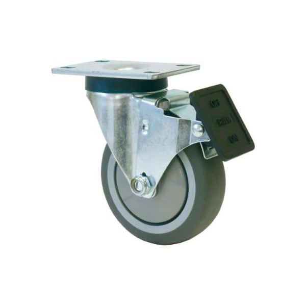 Rwm Casters VersaTrac 5in TPR Swivel Wheel Caster with Total Lock Brake - 27-RPB-0512-S-TLB - main